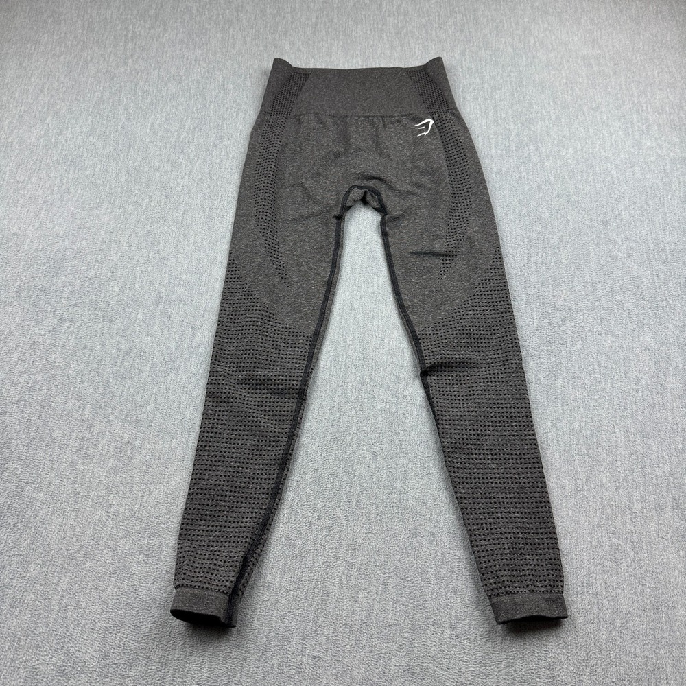 Gymshark Leggings Women Small Gray Vital 2.0 Seamless 24" Workout Gym Yoga Pants